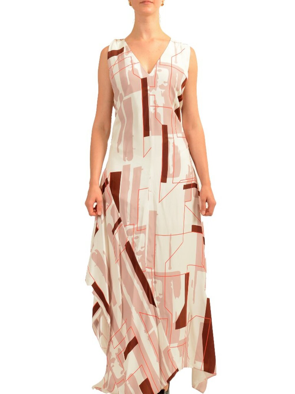 Hugo Boss Women's "Dymapy_FS" Asymmetrical Maxi Dress US XS IT 38